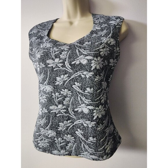 Vintage Metallic Thread Whisper Blouse Womens S Floral Y2K Fashion Made In USA - Picture 2 of 11